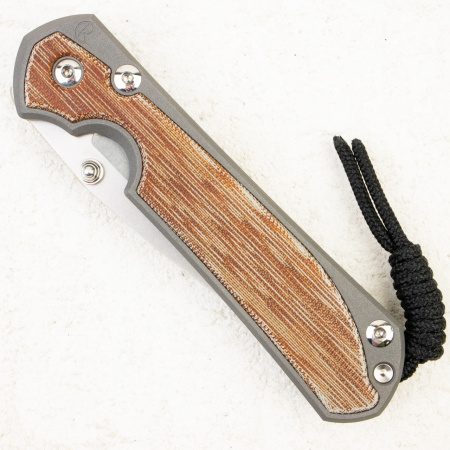 Нож Chris Reeve Large Sebenza 31 Inlay, CPM MagnaCut, Titanium / Natural Canvas Micarta - купить в интернет-магазине Blademan