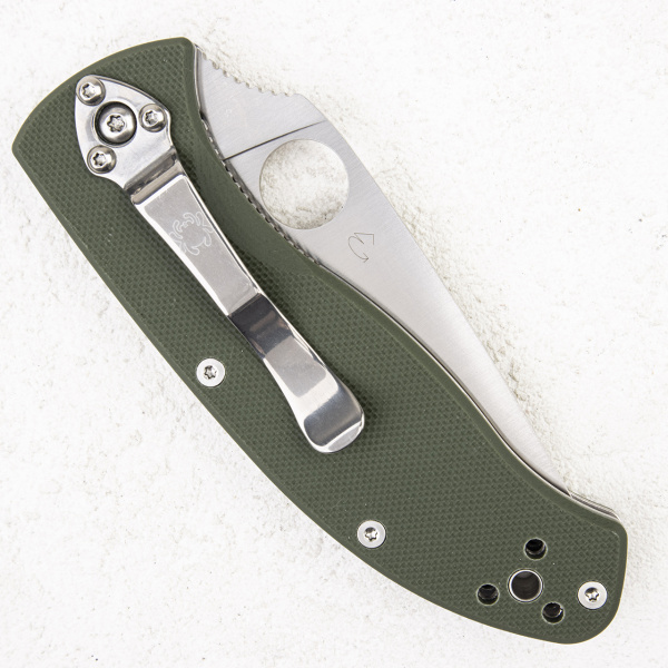 Нож Spyderco Tenacious, 122GPGR, 8Cr13MoV, G10 Green - складной туристические ножи из стали