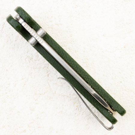 Нож QSP Penguin Button Lock, 14C28N, Micarta Green, QS130BL-C1 Нож QSP Penguin Button Lock, 14C28N, Micarta Green, QS130BL-C1