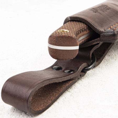 Нож Южный Крест Шершень L, N690, Конвекс, Микарта Койот, Насечка - купить в интернет-магазине Blademan