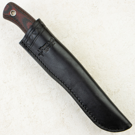 Нож Южный Крест Кайман, VG-10, Micarta Black/Red, Насечка