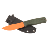 Нож HOT Knife Hoot, Cerakote Orange, D2, Micarta Green Handle, Kydex