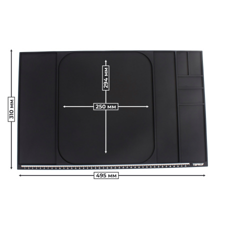 Коврик TSPROF XL для сборки, разборки, заточки ножей (графит), TS-MS23015DK