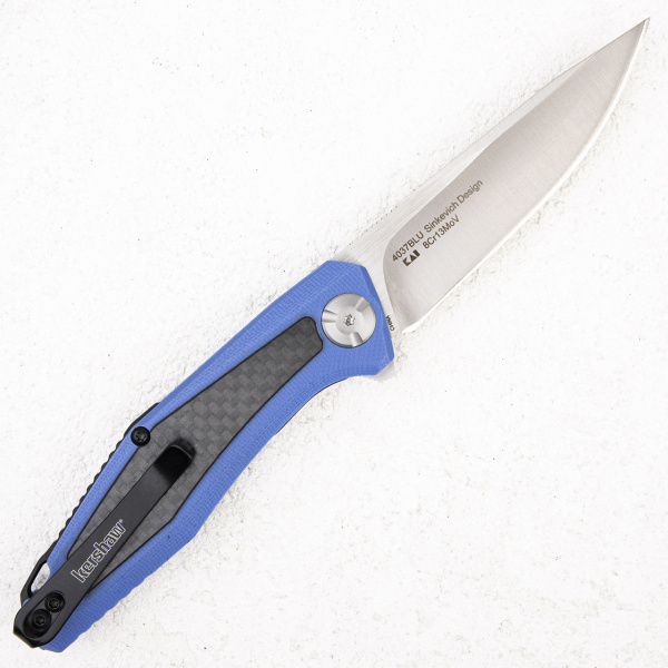 Нож Kershaw Atmos, 8Cr13MoV, G10/Carbon Blue, 4037BLU