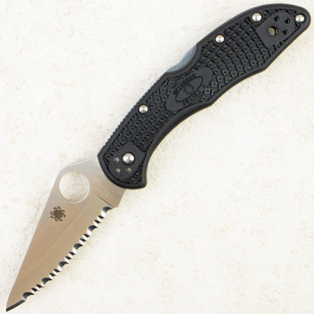 Нож Spyderco Delica 4, Serrated, VG-10, FRN Black, C11SBK