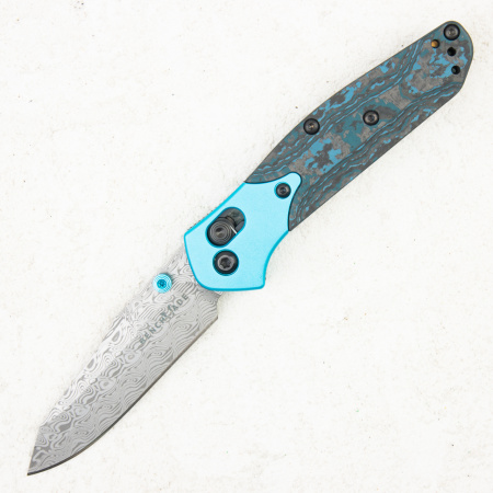 Нож Benchmade Mini Osborne, Gold Class, Damasteel, Carbon Fiber Arctic Storm, 945-221