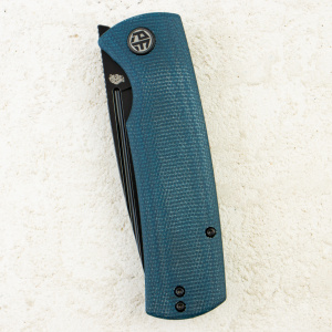 Нож Petrified Fish Beluga, K110, Black Stonewash, Micarta Blue Handle, PFP01BMW Нож Petrified Fish Beluga, K110, Black Stonewash, Micarta Blue Handle, PFP01BMW