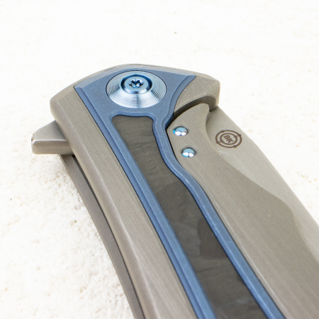 Нож WE Knife Zonda, CPM 20CV, Marble Carbon / Titanium Handle - купить в интернет-магазине Blademan