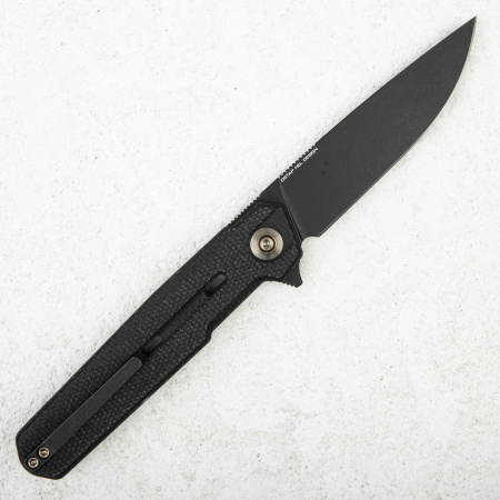 Нож WE Knife Navo, CPM 20CV, Micarta Black Canvas/Titanium - купить в интернет-магазине Blademan