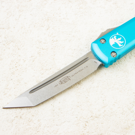 Нож Microtech Ultratech Tanto, Stonewash, M390, Aluminum Blue, 123-10 TQ