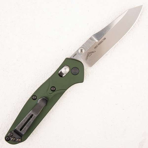 Нож Benchmade Mini Osborne, S30V, Aluminum Green