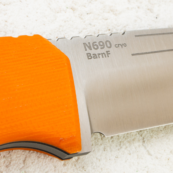 Нож OWL Barn F, N690 Cryo, G10 OR/BK, Kydex BK/CL
