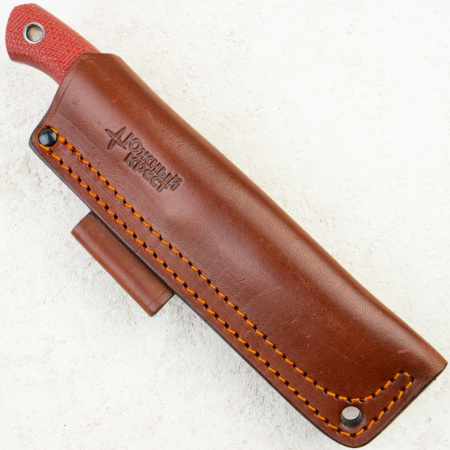 Нож Южный Крест Fang L, Elmax, Micarta Red, Насечка, 252