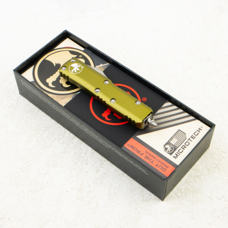Нож Microtech UTX-85 Tanto, Stonewash, M390, Aluminum OD Green, 233-10 OD Нож Microtech UTX-85 Tanto, Stonewash, M390, Aluminum OD Green, 233-10 OD