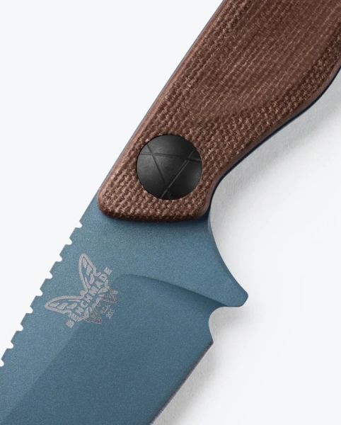 Нож Benchmade Dacian, MagnaCut, Brown Micarta Handle, Black Leather Sheath, 203BT-03