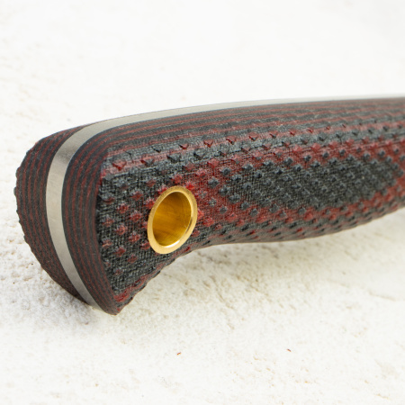 Нож Южный Крест Small, VG10, Конвекс, Микарта Красно-Черная, Насечка