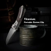 Нож Remette Meteor, M390, Titanium/Carbon Black/Orange Handle, RTPT-D