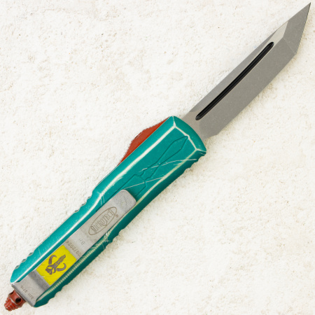 Нож Microtech UTX-85 Bounty Hunter Tanto, Apocalyptic, M390, Aluminum Blue, 233-10 BH, (Signature Series) Нож Microtech UTX-85 Bounty Hunter Tanto, Apocalyptic, M390, Aluminum Blue, 233-10 BH, (Signature Series)