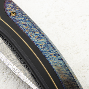 Нож WE Knife Exciton, Damasteel, Titanium/Flamed Titanium. LIMITED EDITION - складной туристические ножи из стали Нож WE Knife Exciton, Damasteel, Titanium/Flamed Titanium. LIMITED EDITION - складной туристические ножи из стали