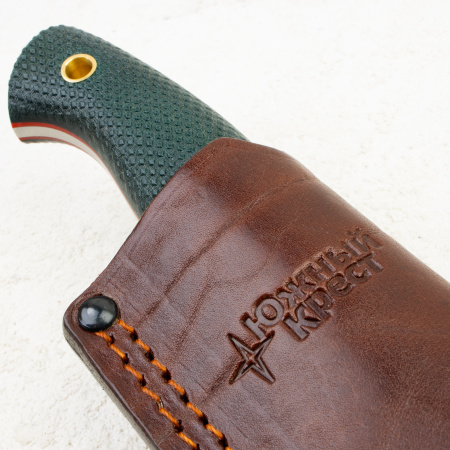 Нож Южный Крест Нессмук Норд Хантер, VG10, Конвекс, Микарта Изумруд, Насечка