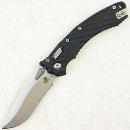 Нож Microtech Amphibian RAM-LOK, Stonewash, M390, G10 Fluted Black, 137RL-10 FLGTBK