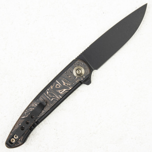 Нож WE Knife Smooth Sentinel, 20CV, Titanium/Carbon+Copper Foil - складной туристические ножи из стали Нож WE Knife Smooth Sentinel, 20CV, Titanium/Carbon+Copper Foil - складной туристические ножи из стали