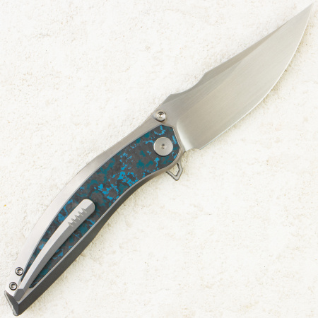 Нож WE Knife Quinseris, Rubbed Satin M390, Titanium Gray with Arctic Storm Fat Carbon Inlay Handle, WE23093-4 Нож WE Knife Quinseris, Rubbed Satin M390, Titanium Gray with Arctic Storm Fat Carbon Inlay Handle, WE23093-4