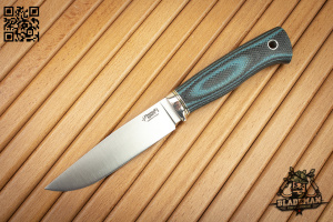 Нож Южный Крест Компаньон Эксперт, N690, Микарта черно-синяя, Насечка Нож Южный Крест Компаньон Эксперт, N690, Микарта черно-синяя, Насечка - купить в интернет-магазине Blademan