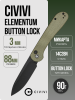 Нож CIVIVI Elementum Button Lock, 14C28N Black, Micarta Olive, C2103B Нож CIVIVI Elementum Button Lock, 14C28N Black, Micarta Olive, C2103B