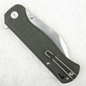 Нож QSP Swordfish Button Lock, 14C28N, Micarta Green - складной туристические ножи из стали Нож QSP Swordfish Button Lock, 14C28N, Micarta Green - складной туристические ножи из стали