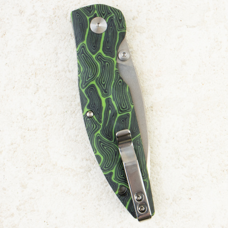 Нож QSP Turtle Punk, Stonewashed 14C28N, G10 Black/Green, QS158-C1 Нож QSP Turtle Punk, Stonewashed 14C28N, G10 Black/Green, QS158-C1