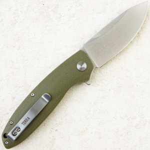 Нож Petrified Fish Terra, Stonewashed, D2, Micarta Green Handle, PFB01GRMW Нож Petrified Fish Terra, Stonewashed, D2, Micarta Green Handle, PFB01GRMW