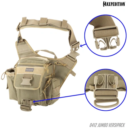 Тактическая сумка MAXPEDITION Jumbo Versipack 7,4L, Khaki, 0412K
