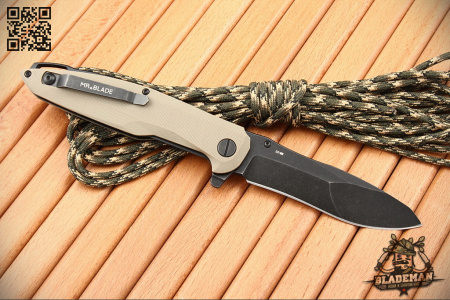 Нож Mr.Blade Convair, D2 Black Stonewash, G10 Tan - купить в интернет-магазине Blademan