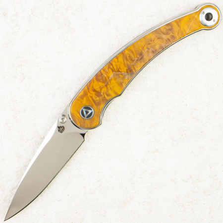 Нож QSP Dolphin, Mirror 14C28N, Stabilized Wood Handle, QS161-B