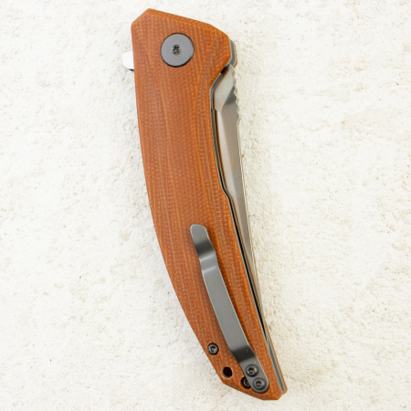 Нож Petrified Fish Deepsea, Satin, K110, Micarta Brown Handle, PFP05BRMS Нож Petrified Fish Deepsea, Satin, K110, Micarta Brown Handle, PFP05BRMS