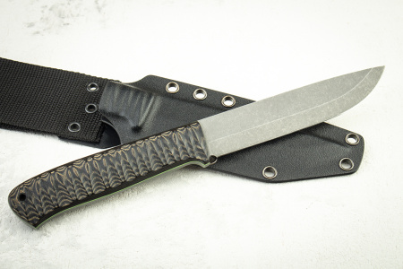 Нож Apus Knives Raider Bush, K110, G10 Brown-Green, Kydex Classic