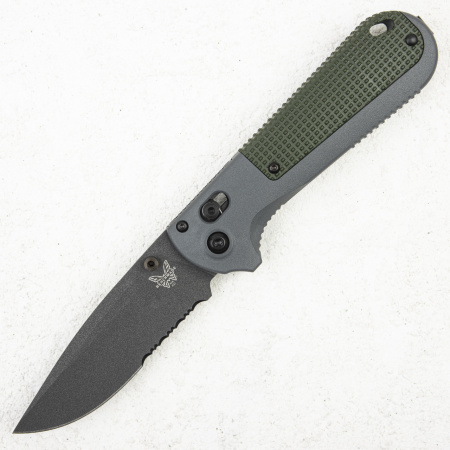 Нож Benchmade Redoubt, 430SBK, CPM D2 Combo, Grivory Gray/Green