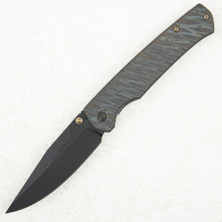 Нож WE Knife Evoke, 20CV, Titanium Tiger Stripe Black