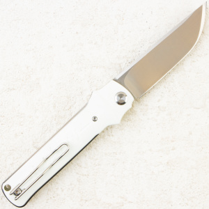 Нож Petrified Fish Tena, D2, Satin, G10 White Handle, PFB04WS