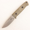 Нож Benchmade Mini Bushcrafter, S30V, OD Green G10 Handle, Brown Leather Sheath, 165-1