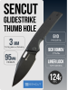Нож SENCUT GlideStrike Thumb Hole Knife Black Coarse G10, S23018-1 Нож SENCUT GlideStrike Thumb Hole Knife Black Coarse G10, S23018-1