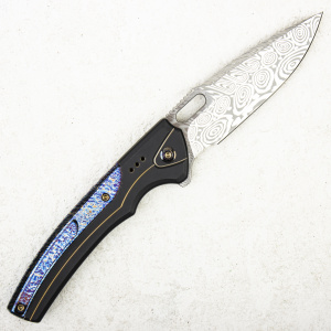 Нож WE Knife Exciton, Damasteel, Titanium/Flamed Titanium. LIMITED EDITION - складной туристические ножи из стали Нож WE Knife Exciton, Damasteel, Titanium/Flamed Titanium. LIMITED EDITION - складной туристические ножи из стали