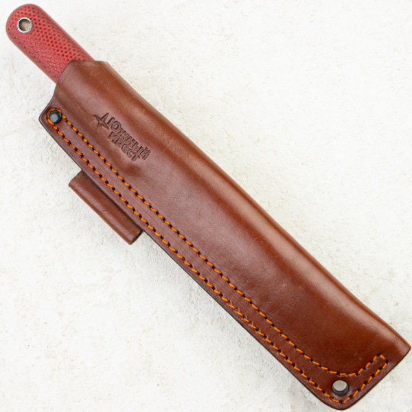 Нож Южный Крест Кефарт L, Elmax, Convex, Micarta Red, Насечка