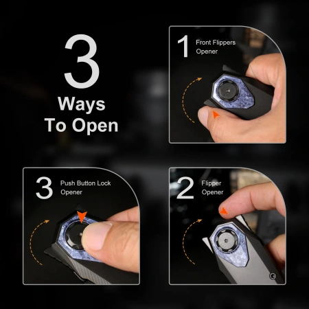 Нож Remette Infinite Power, M390, Titanium Black/Blue Handle, RTIP-D