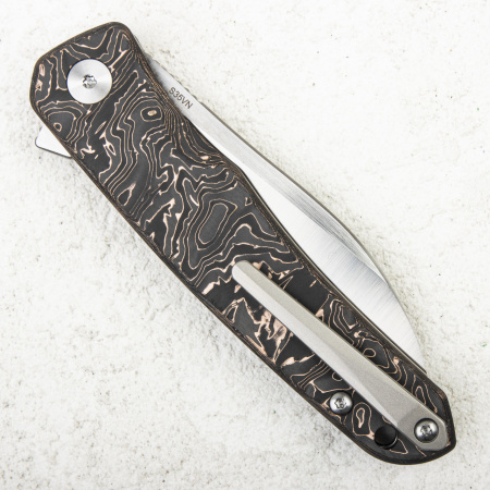 Нож QSP Otter, CPM S35VN, Copper Foil Carbon Fiber, QS140-B1