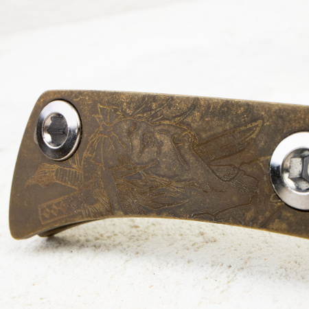 Нож Brutalica Namakubi, AUS 8, Brass Нож Brutalica Namakubi, AUS 8, Brass