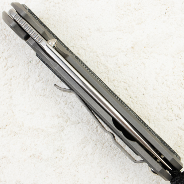 Нож Chris Reeve Small Sebenza 31 Inlay, Glass Blasted CPM MagnaCut, Titanium/Black Canvas Micarta Handle, S31-1652