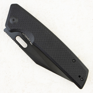 Нож SENCUT GlideStrike Thumb Hole Knife Black Coarse G10, S23018-1 - складной туристические ножи из стали Нож SENCUT GlideStrike Thumb Hole Knife Black Coarse G10, S23018-1 - складной туристические ножи из стали