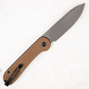 Нож CIVIVI Elementum Button Lock, 14C28N Gray, Micarta Brown, C2103D Нож CIVIVI Elementum Button Lock, 14C28N Gray, Micarta Brown, C2103D